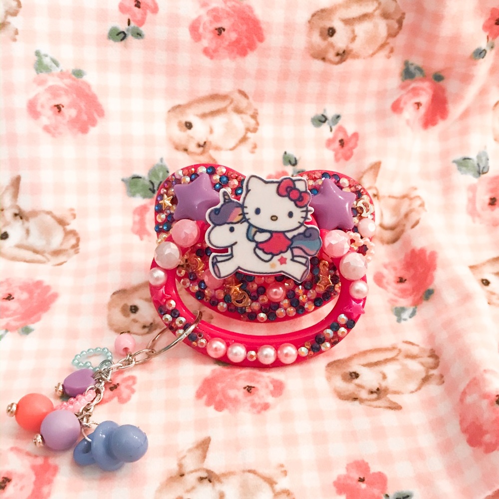 ✨Embellished Adult Pacifier - Hello Kitty✨